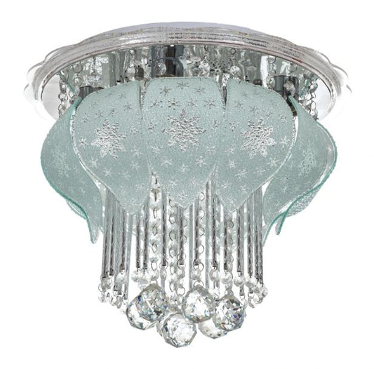 Кристален плафон, хром, elbulgaria, led+4x40w, 1833/40 ch