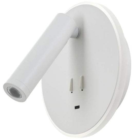 Спот La Rochelle с usb C, бял, led 11w, 3000k+4000к, 3066 swh