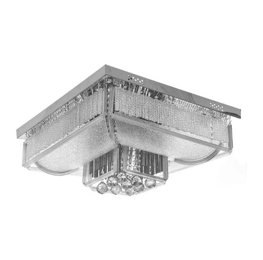 Кристален плафон, хром, 10x40w+led rgb, 1830/60 ch