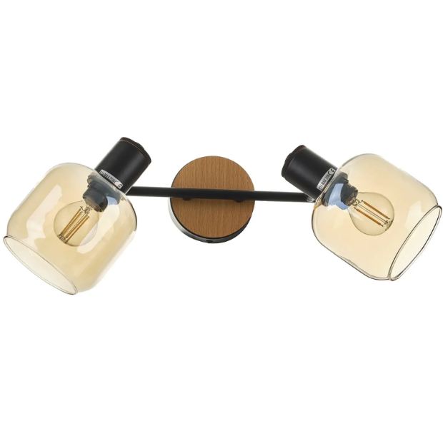 Спот Lucas, черен, 2xE14, 4048/2