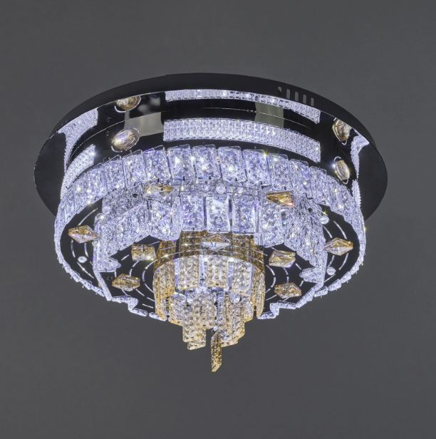 Плафон Telde, хром, led 70w, RGB, 2700-6000k, 2850/60