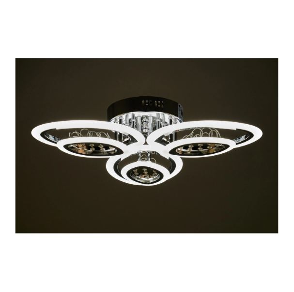 Плафон Peony, хром, led 57w, 4000k, 2309