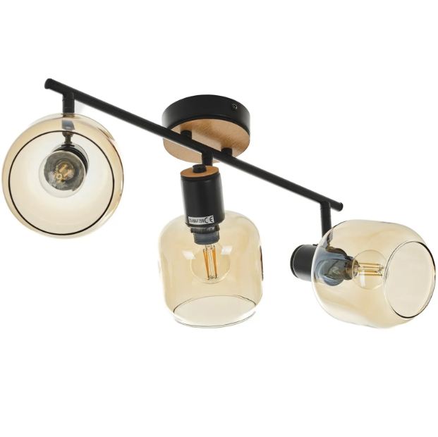 Спот Lucas, черен, 3xE14, 4048/3