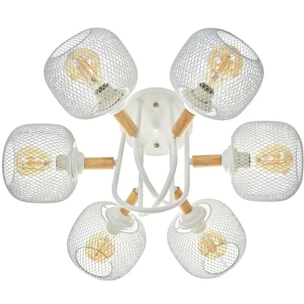 Полилей Mesh, бял, 6xE27, 4120/6 WH