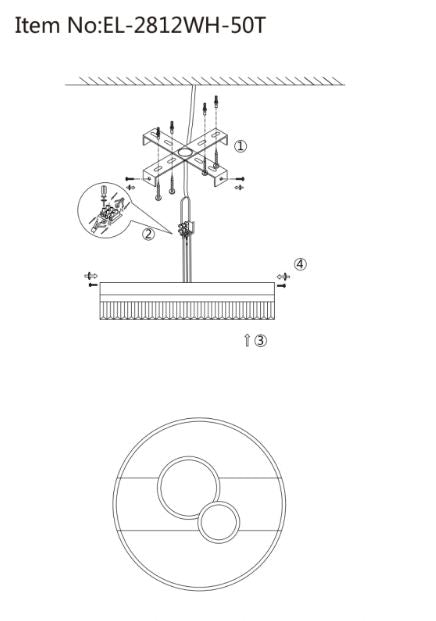 Плафон Glyndon със смарт управление, бял, led 82w, 3000-6000k, 2812WH/50T