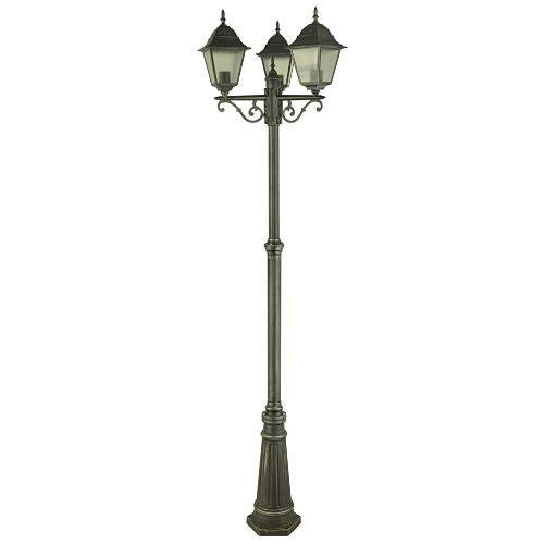 Belight Градинска лампа стояща 3xЕ27 max 60W, сребърна патина/34008-03-54