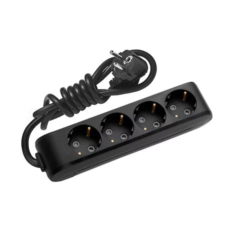 Разклонител Панасоник четворка с 5 м кабел черен WLTB0445-2BL