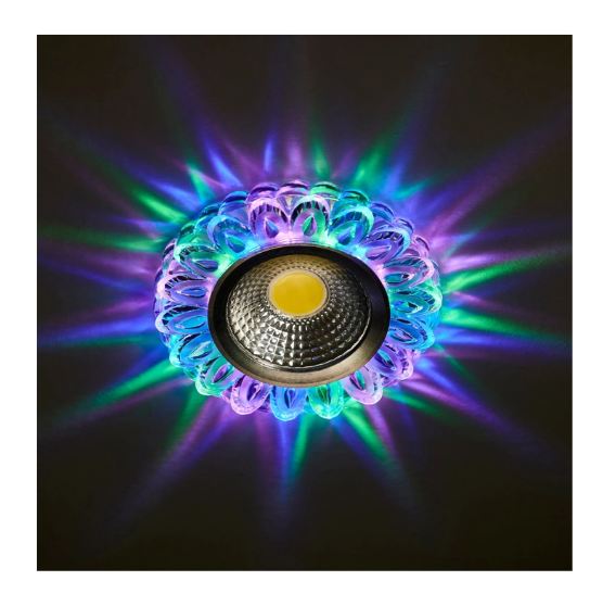 Луна за вграждане Dance, хром, led 3w 4000k + 3w, 2641