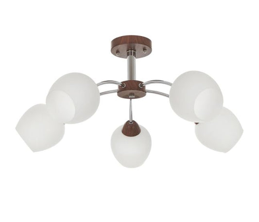 Стъклен полилей, 5x40w, 1821/5 dw