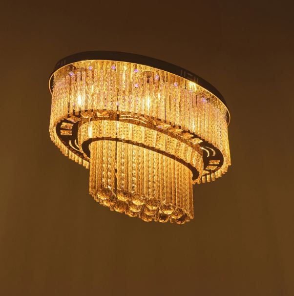 Плафон New Delhi, злато, 8xE27+led 9w, 3086/60 GD