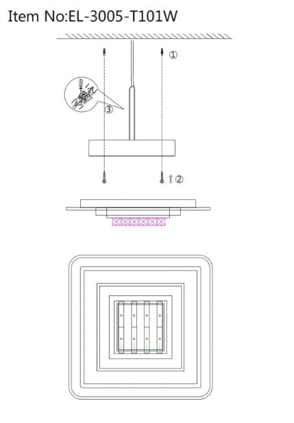 Плафон Arelia със смарт управление, бял, led 101w, 3005T/101W