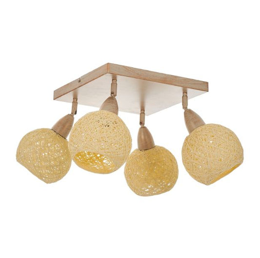 Спот от ратан, антично злато, 4x40w, 1820/4 bgd