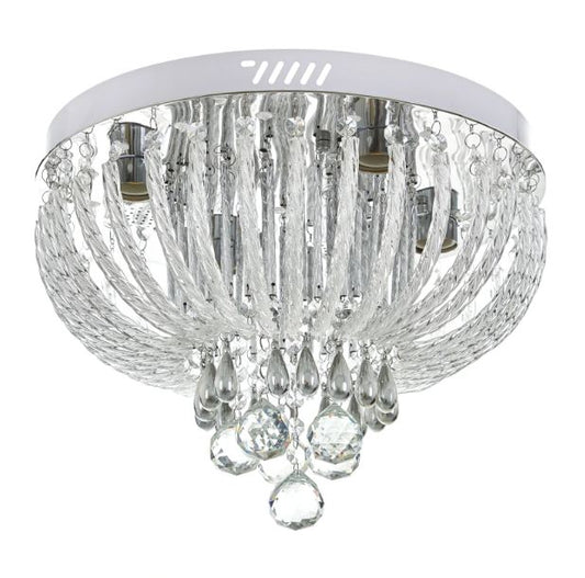 Кристален плафон, хром, 4x40w+led rgb, 1918/40 ch