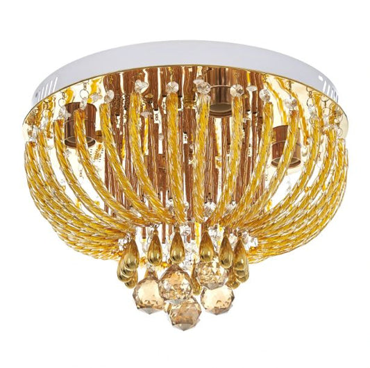 Кристален плафон, злато, 4x40w+led rgb, 1918/40 gd