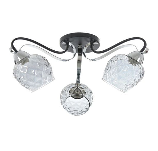 Стъклен полилей, хром, 3x40w, 1996/3 ch/bk