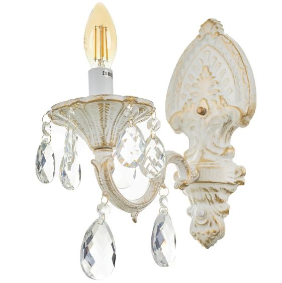 Аплик Chloe, бял, 1xE14, 4047/1W WH