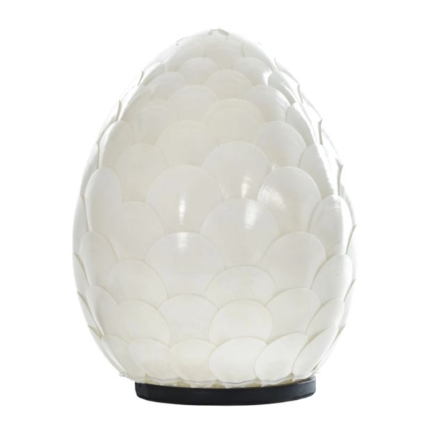 Настолна лампа от седеф, бяла, 1x40w, eli 22/eg