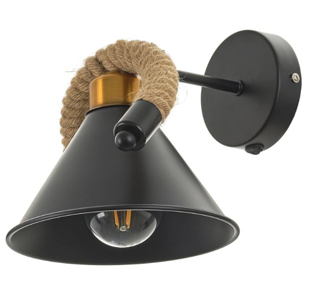 Аплик Potamia, черен, 1xE27, 2773/1W