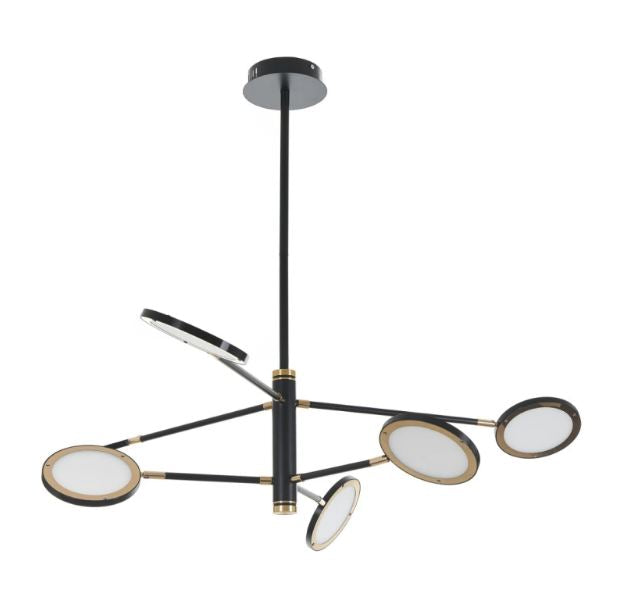 Метален полилей, черен, led 6x5w, 4000k, 2100/6 bk