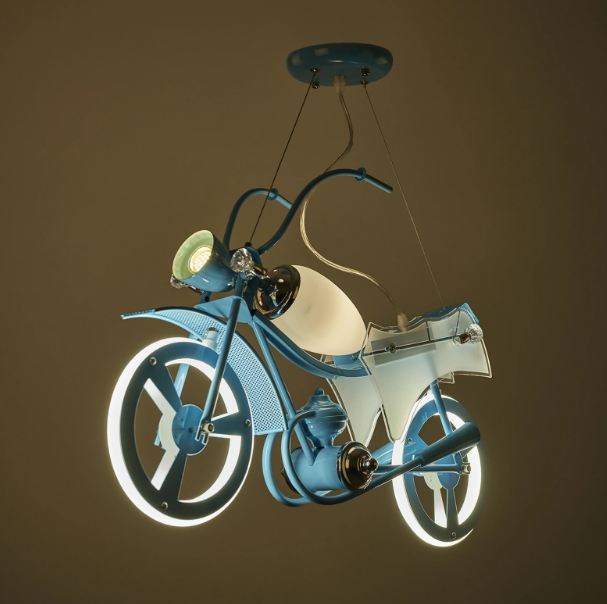 Полилей Wheels, син, 3000k-4000k-6000k, led 52w+1xe14+1xmr11, 2650 bl