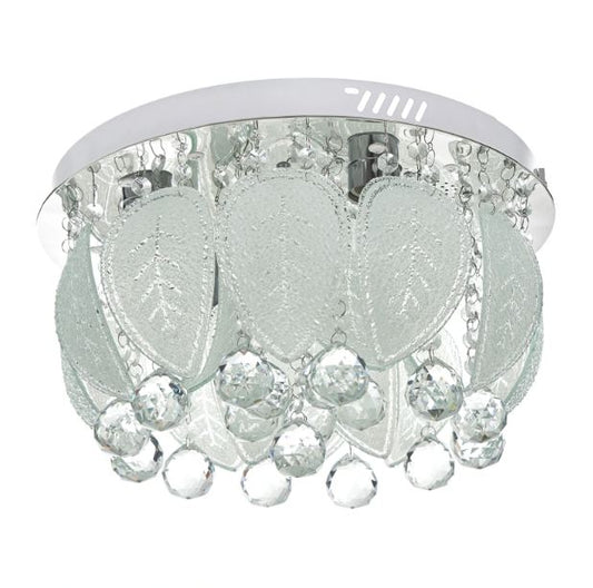 Кристален плафон, хром, 4x40w+led rgb, 1941/40 ch