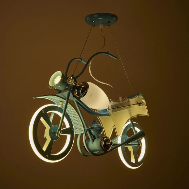 Полилей Wheels, син, 3000k-4000k-6000k, led 52w+1xe14+1xmr11, 2650 bl