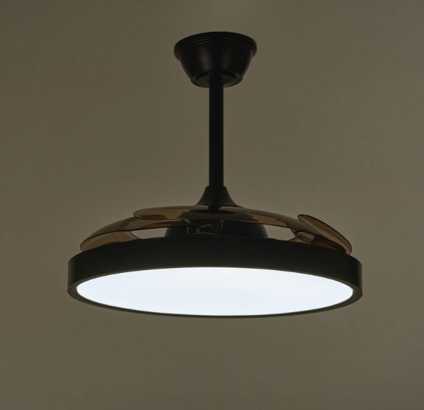 Полилей с вентилатор Twist, черен, led 96w, 3000k-6500k, 9600Lm, 3024 bk