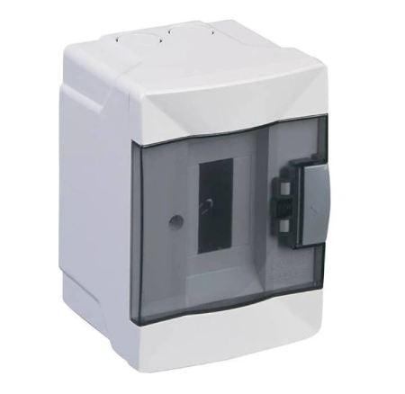 Табло апартаментно, бял, пластмаса, външен монтаж, 2 кръга, makel, 63102