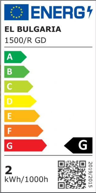 Кристална луна, злато, led 2w, 4000k, 1x40w, 1500/r gd