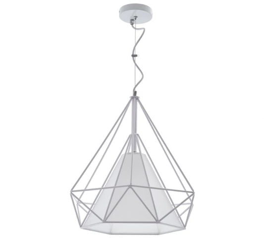 Метален пендел, бял, 1x40w, 1430/25 wh