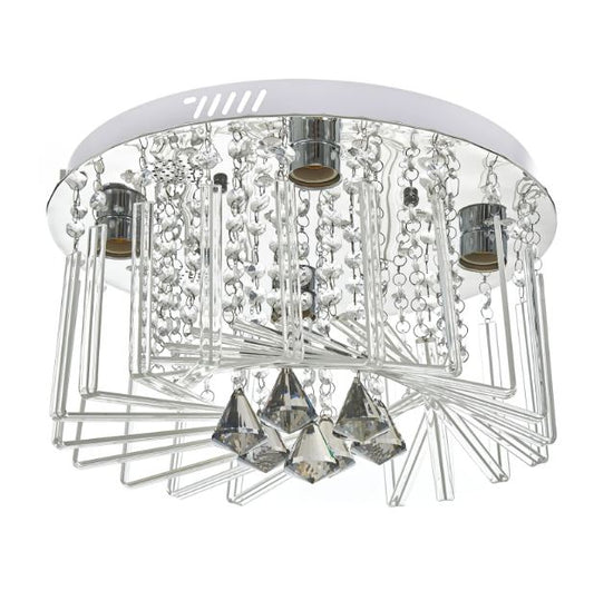 Кристален плафон, хром, 4x40w+led rgb, 1942/40 ch