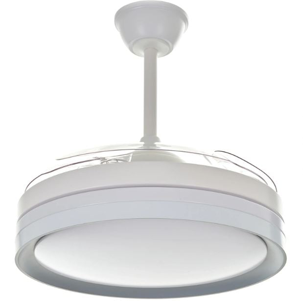 Полилей с вентилатор Twist, бял, led 96w, 3000k-6500k, 9600Lm, 3026 wh