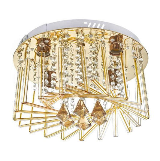 Кристален плафон, злато, 4x40w+led rgb, 1942/40 gd