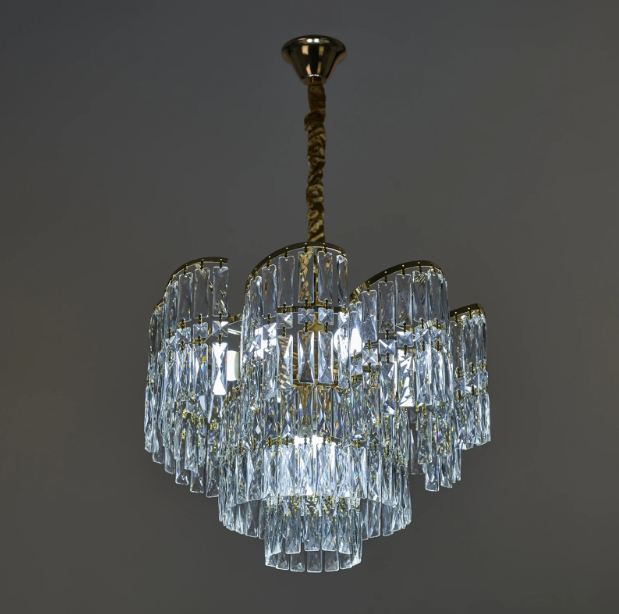 Полилей Mikali, златен, 8xe27, 3058/50 GD