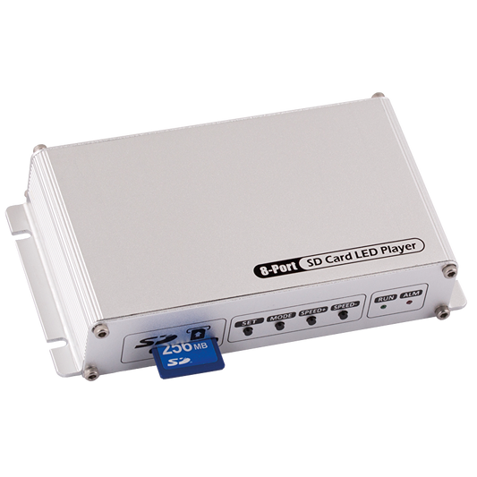 Контролер за дигитално LED осветление, SD-карта, 8 портa x 2048 пиксела, 5-24V DC/SDC8