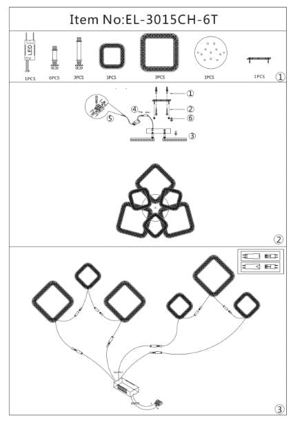 Плафон Estela със смарт управление, хром, led 144w, 3000-6000k, 3015CH/6T