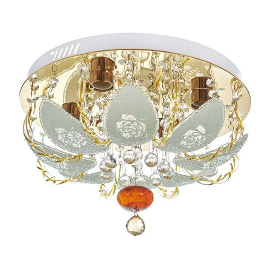 Кристален плафон, злато, 4x40w+led rgb, 1945/40 gd