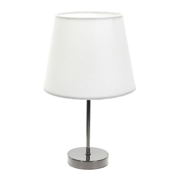 Текстилна настолна лампа, бяла, 1x40w, 2067/bk d337