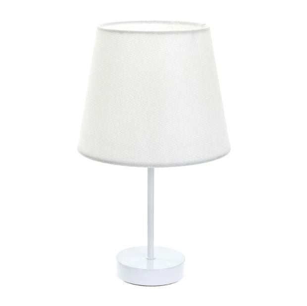 Текстилна настолна лампа, бяла, 1x40w, 2067/wh d337