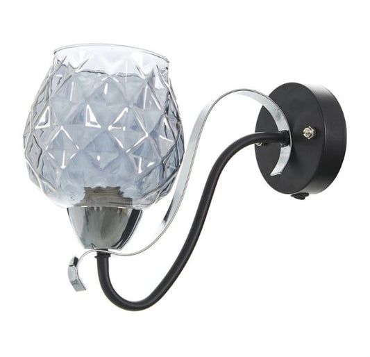 Стъклен аплик, хром, 1x40w, 1996/1w ch/bk