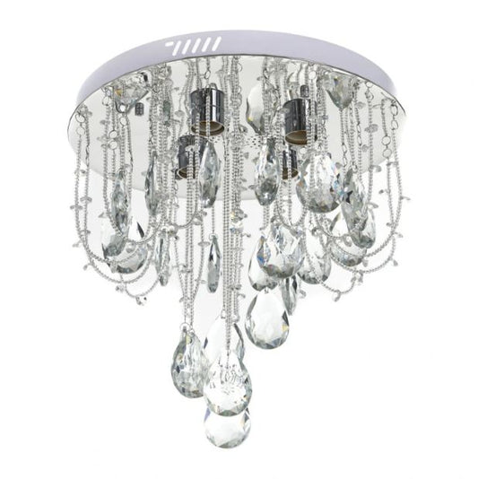 Кристален полилей, хром, 6x40w+led rgb, 2137/50 ch