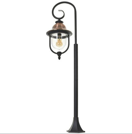 Градински стълб Luton, черен, 1xe27, 2977/1f sbk
