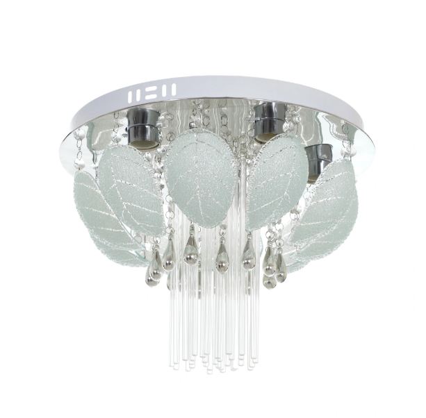 Кристален плафон, хром, 5x40w+led rgb, ELN 925/400 ch