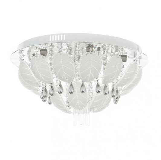 Кристален плафон, хром, 7x40w+led rgb, 925/500 ch