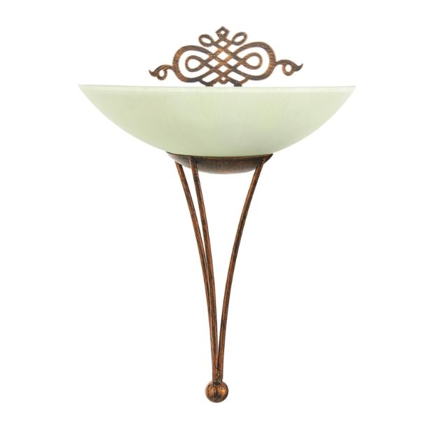 Стъклен аплик, антично злато, 1x40w, 2033/1w sbc