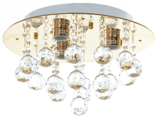 Кристален плафон, злато,3x40w, 879/3gd