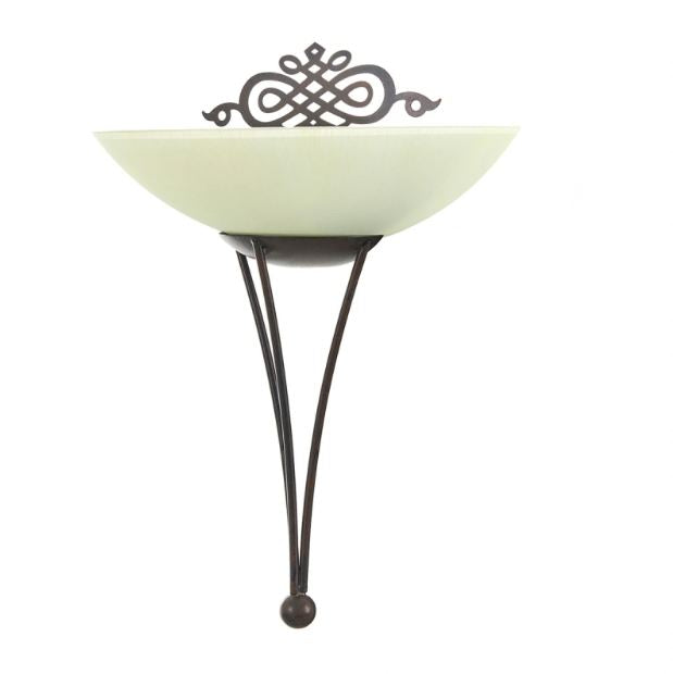 Стъклен аплик, антично черно, 1x40w, 2033/1w sbk