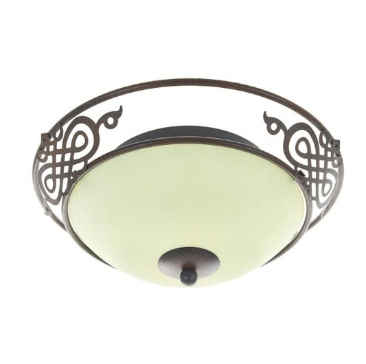 Стъклен плафон, антично черно, 2x40w, 2033/30 sbk