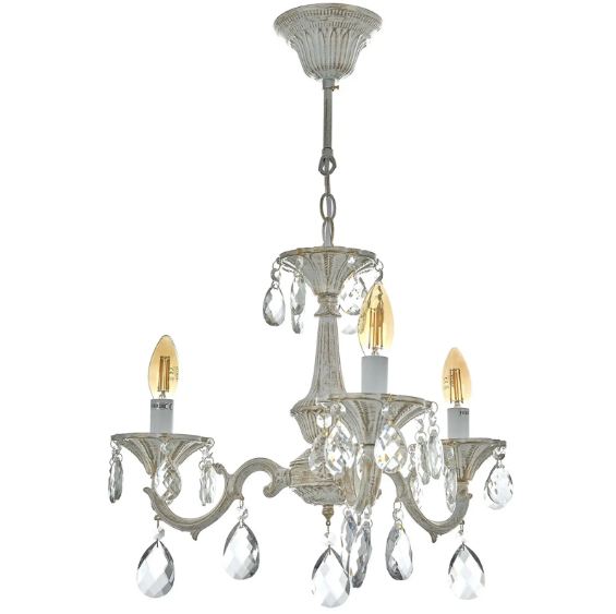 Полилей Chloe, бял, 3xE14, 4047/3 WH