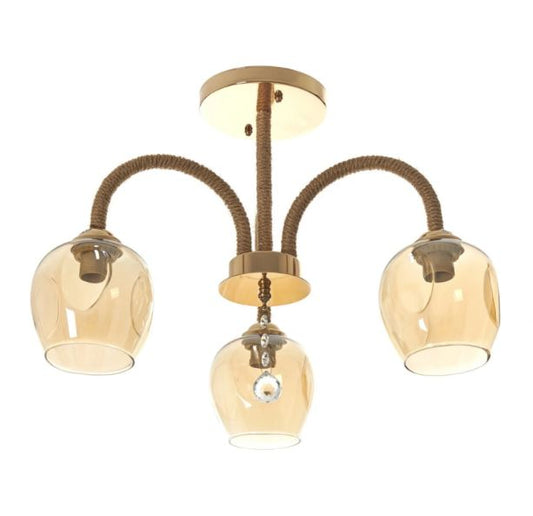 Стъклен полилей, златен, 3x40w, 1968/3 gd